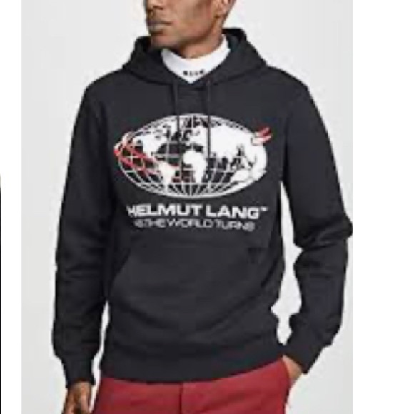 Helmut Lang Men's World Turns Hoodie black size XS - Picture 1 of 6